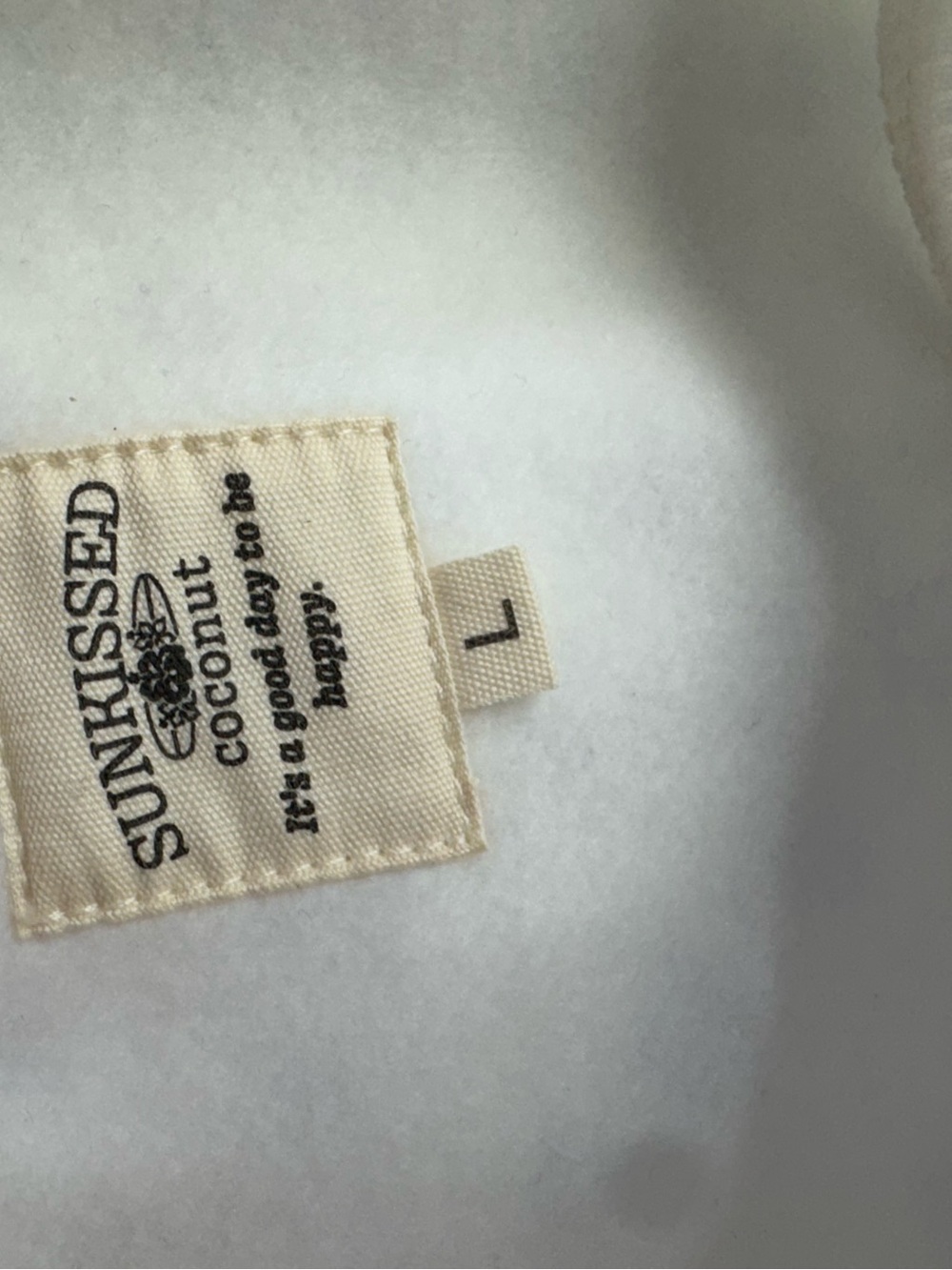 SUNKISSED COCONUT White Lilo Blue Floral Sweatshirt size large - Picture 4 of 6